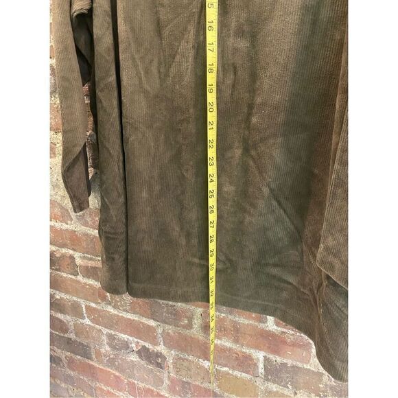 Lands’ End Super Soft Taupe Ribbed 1/4 Zip Long Sleeve Light Sweatshirt Women’s - Picture 10 of 16